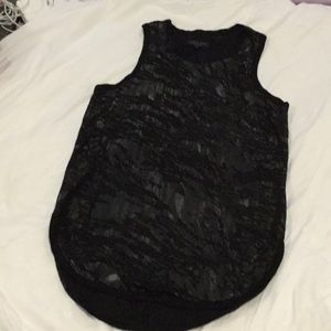 Black sleeveless sexy top. Elegant size XS